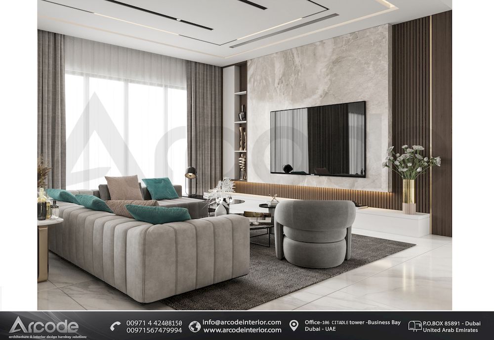 MODERN LIVING AREA DESIGNMODERN LIVING AREA DESIGN IN ABU DHABI