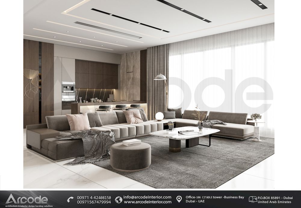 MODERN NIGHT LIVING AREA DESIGN