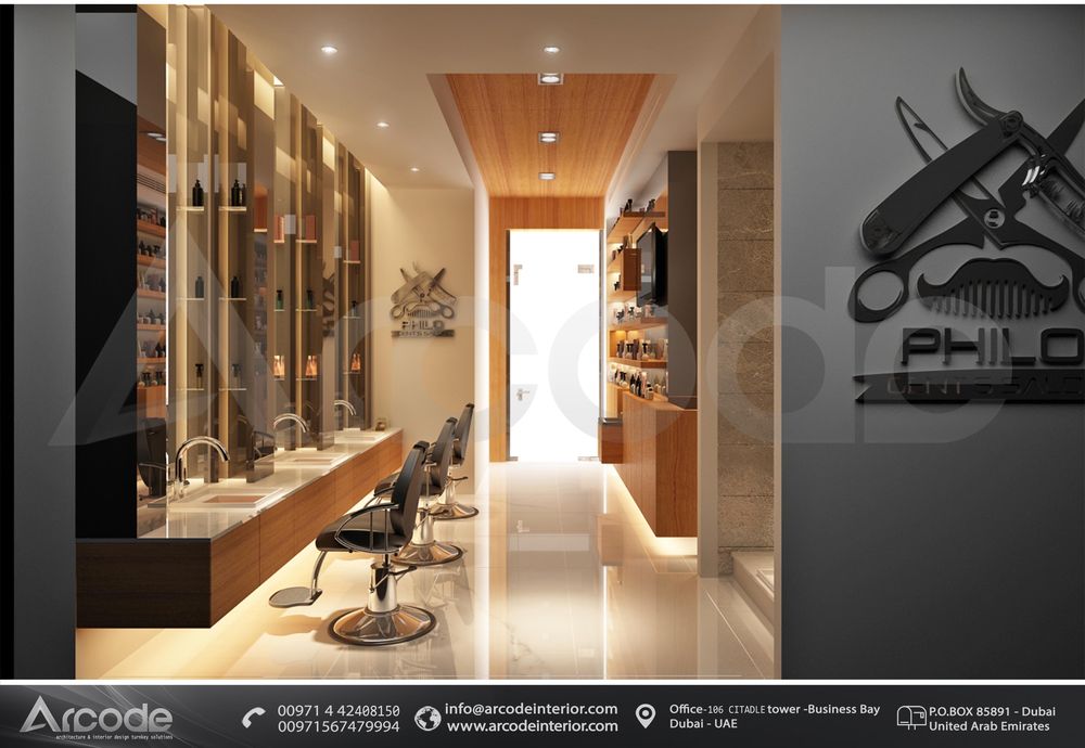 Hair Section Design Gents Salon 