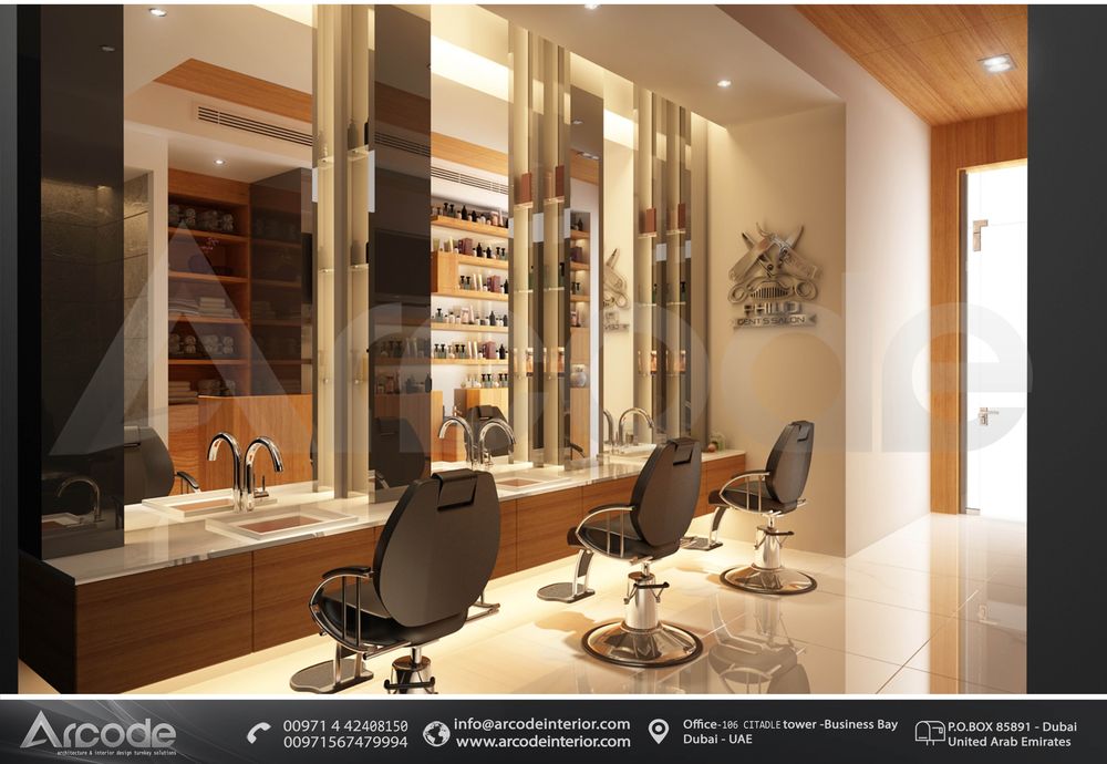 Hair Section Design Gents Salon 