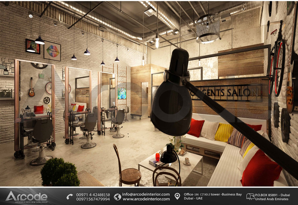 Industrial Style Salon Design 