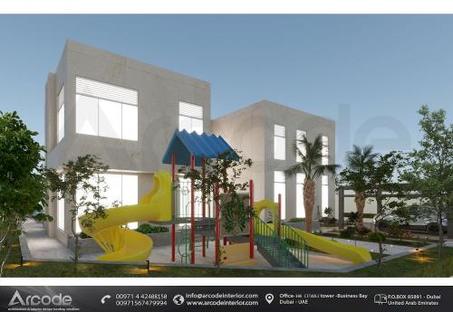 تصميم حديقة منزلية ل فيلا  في دبي 