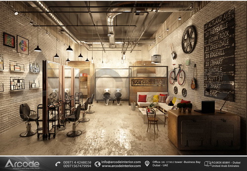 Industrial Style Salon Design 