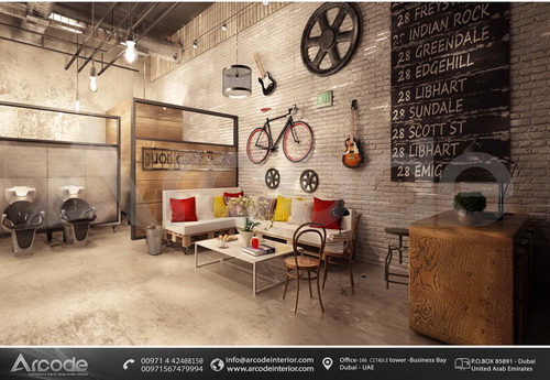 Industrial Style Salon Design 